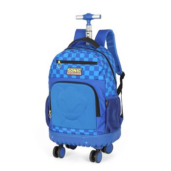 Mochila-Carrinho-Azul-Kids-Sonic-Bolso-Estruturado-|-Luxcel-Tamanho--UN---Cor--AZUL-0